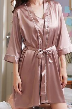 Winter Outfits Fashion, Women Nightwear Dresses, Fashion Winter Outfits, Working Outfit, Robe Sleepwear, Girls Night Dress, Night Wear Dress, Aesthetics Fashion, Satin Nightwear