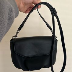 Never Used All Matte Black Trendy Black Shoulder Bag For Work, Casual Black Bag For Work, Trendy Black Bags For Work, Black Shoulder Bag With Adjustable Strap For Work, Versatile Black Shoulder Bag For Fall, Casual Black Shoulder Bag With Detachable Strap, Versatile Black Bag, Black Crossbody Shoulder Bag For Work, Trendy Black Shoulder Bag