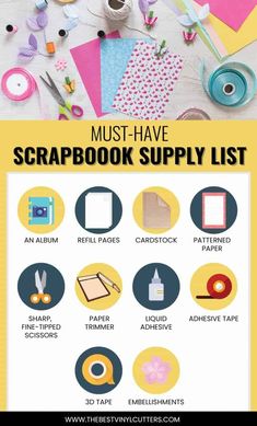 the must have scrapbook supply list