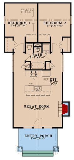 the floor plan for a two story house