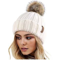 * Warm Winter Hat: The Winter Knit Hat Is Made Of 100% Soft Acrylic, Warm, Thick And Soft Beanie Hat For Your Cold Winter; * Great Flexibility And Stretchability: Beanie For Women With Elastic, One Size With Good Stretch, Head Circumference: Approx 22"-23.2"(55-60cm) That Will Fit Most People Head Size; * Pom Pom Hat - The Winter Hat With A Fur Pompom, This Puff Ball Is Bigger, Super Cute And Removable; We Use The Same Color Or Raccoon Fur Faux Fur Pompom As The Hat When They Combine Together Wi Fur Pom Pom Hat, Knitted Beanie Hat, Beanie Hats For Women, Winter Knit Hats, Warm Winter Hats, Knitted Beanie, Winter Hats Beanie, Womens Winter, Cute Winter Outfits