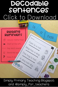 Click to get a closer look at this easy to use and effective resource for Kindergarteners. Use the cover sheet to see which set is the best fit for your students, print the sentence pages you need, use the coordinating sound cards and word cards to support instruction or practice. Easy to find what you need and use it with your students NOW. The Reading Reminders poster aligns with a science of reading approach. Grab it today! #decodable, #ortongillingham, #kindergarten, #reading, #decoding