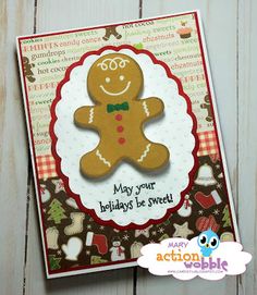 a christmas card with a ginger on it