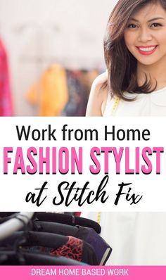 Have a good-eye for fashion designs? If you are seeking a work at home job that offers flexible hours and good pay then a remote Fashion Stylist with Stitch Fix is perfect for you. Work From Home Fashion, Fashion Design Jobs, Home Based Work, Stay At Home Jobs, Fashion Jobs, Jobs For Women, Mom Jobs, Work From Home Opportunities, Work From Home Tips