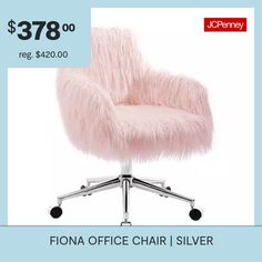 Included: 1 Chair(s)Features: Pedestal, Adjustable, Upholstered, Adjustable Height, Quick ShipJoinery: ScrewedManufacturer Warranty: 180 Day Parts LimitedMeasurements: 23.5 Width/Inches, 22 Depth/Inches, 22 Height/InchesMaximum Weight Limit: 300 LbsSeat Back Height: 31 InSeat Height: 20 InWeight (lb.): 21 LbAssembly: Assembly RequiredFilling Content: 100% Poly-FoamFinish: Chrome, WalnutFrame Content: 100% WoodUpholstery Content: 100% PolyesterCare: Wipe CleanDecor Styles: TraditionalMaterial: W… Chairs Office, Table Height, Office Chairs, Office Furniture, Office Chair, Dorm Room, Soft Pink, Furniture, Dorm Rooms