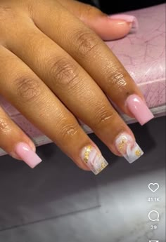 French Manicure Acrylic Nails, Coffin Nails Designs Summer, Gel Toe Nails, Acrylic Nail Set, Hard Nails, Girly Acrylic Nails, Glow Nails, French Acrylic Nails, Ombre Nail Designs