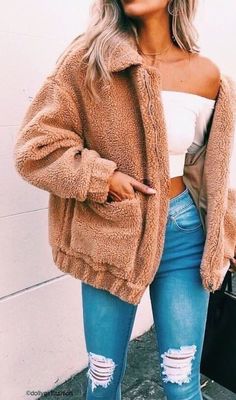 Mantel Outfit, Fall Fashion Coats, Teddy Bear Coat, Fest Outfits, Bear Coat, Stylish Summer Outfits, Coat Outfit, Cute Fall Outfits