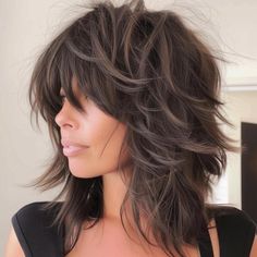 Sally Hershberger Shag, Shag Cuts For Thick Hair, Shag Hairstyles For Thinning Hair, Layered Shag With Fringe Short, Medium Shaggy Hairstyles Choppy Layers, Extreme Layered Hair, Shag With Highlights, Long Shag With Bangs