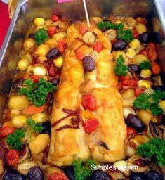 a large tray filled with lots of different types of food