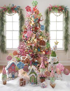 a christmas tree with lots of ornaments on it