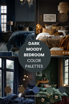 dark mood bedroom color palettes