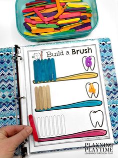 Dental Hygiene Sensory Bin, Teeth Activities For Preschool Dental Hygiene, Dental Health For Preschoolers, Prek Dental Health, Dental Health Worksheets Preschool, Dental Sensory Bin Preschool, Dental Heath For Preschool, Dental Art Preschool