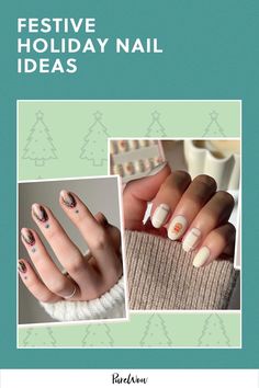 Ready to get in the festive mood? I compiled 30 holiday nails that everyone can wear, no matter their level of skill or spirit. Nail Art Ideas For Winter, Green And Gold Art, Gift Wrapping Hacks, Festive Holiday Nails, Holiday Nail Ideas, Wrapping Hacks, Moon Manicure, Art For Christmas, Holiday Manicure