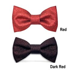 All bow tie is handmade. We can customize it for you to fit your style and event use. Glitter metallic Red bow tie Adult Size: W5 x H2.5inches (W12.8 xH6.3cm) Adjustable Strap fit most of the neck size from 13-23 inches (33-58cm) Pocket Square Size: H6.5 x W3.2 in ☆SHIPPING & RUSH ORDER ☆ Please contact us we can help to ship it earlier and Upgrade shipping. ☆Ship to the US Free Shipping - USPS First Class Mail Upgrade shipping - USPS Priority Mail (US) 1-5 working days ☆Ship to other countries Adjustable Red Bow Tie For Party, Elegant Red Bow Tie, Elegant Red Bow Tie Accessory, Red Formal Standard Bow Tie, Elegant Red Bow Tie Adjustable, Gold Bow Tie, Bow Tie For Men, Pocket Square Size, Groom Bowtie