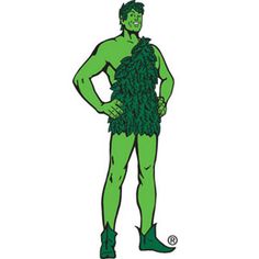 the green man is standing with his hands on his hips