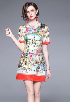 O-Neck Print A-Line Vintage Mini Dress

Size M：Sleeve 22cm, Bust 84cm, Waist 80cm, Shoulder 35cm, Length 85cm,







Size L：Sleeve 23cm, Bust 88cm, Waist 84cm,Shoulder 36cm, Length 86cm,

Size XL：Sleeve 24cm, Bust 92cm,Waist 88cm, Shoulder 37cm, Length 87cm,

Size 2XL：Sleeve 25cm, Bust 96cm,Waist 92cm, Shoulder 38cm, Length 88cm, Printed A-line Shift Mini Dress, Red Printed Short Sleeve Mini Dress, Vintage Mini Dress, Vintage Mini Dresses, Summer Fashion Trends, Embroidery Dress, Bohemian Dress, Sleeve Designs, Summer Wear