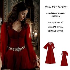 Renaissance victorian fantasy cosplay dress pattern Long Sleeve Maxi Flare Skirt Dress +,available as an instant download (pdf) sewing pattern bundle with a range of size options, including plus sizes ⭐US Sizes: 2, 4, 6, 8, 10, 12, 14, 16, 18, 20, 22, 24, 26, 28, 30 ⭐Standard Sizes: XS, S, M, L, XL, 2XL, 3XL, 4XL ⭐These patterns are suitable for A4, A0, and US Letter size papers. ⭐Once your payment is processed, you will automatically receive download links for the pattern files. Please note tha Elvish Dress, Cinderella Cosplay, Medieval Cosplay, Flared Skirt Dress, Witch Cosplay, Witch Dress, Dress Fairy, Girl Princess Dress, Dress Halloween Costume