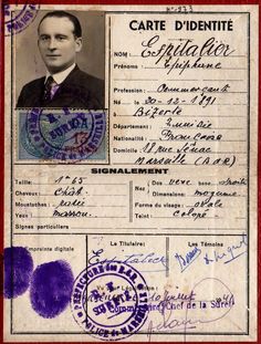 an old document with the image of a man in a suit and tie on it