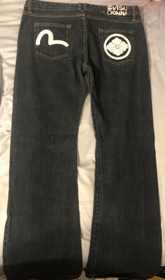 Evisu Donna Denim Jeans Women’s 30 Rare. Worn several times and still in great shape. One button and zipper fly. Email with anymore questions. All sales final, no refunds or returns. PayPal only and payment must be made within 2/3 business days. US sales and shipping only. Tracking is included and insurance can be added at the buyers request and cost. Thanks for checking it out! Goodwill Finds Clothes, Evisu Pants, Fire Outfits, Evisu Jeans, Denim Jeans Women, Men Jeans Pants, Retro Jeans, Turtleneck T Shirt, Digital Closet