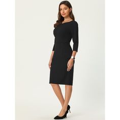 This dress can be a perfect addition to almost any outfit from formal to daily wear, great for work, meeting, office, businesses, work, party, cocktail, wedding, casual, daily dressing, etc. Pair with delicate necklace and heels for a chic office look. Comfortable and classic, this sheath dress is perfect on its own or as a layer under a blazer or jacket. Meeting Office, Wedding Casual, Black Pencil Dress, Sheath Dresses, Work Meeting, Denim Midi Dress, Cocktail Wedding, Chic Office, Work Party