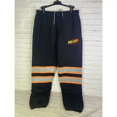 Up For Grabs Is A Brand New Without Tag And Defect Dumbgood X Nerf Logo Sweatpants Athleisure Pants Size Medium. With Pockets. Drawstring Waist. The Stripes Shoe Some Cosmetic Flaws From Improper Store Handling! Sold As Is! Never Worn Or Used. Measurements Laying Flat Are Included In Photos, Please Compare Them To Your Own For Proper Fit! Please Refer To All Photos. Ask Any Questions Prior To Purchasing. Thanks! Sporty Bottoms With Reflective Details For Jogging, Casual Streetwear Pants With Reflective Details, Black Cotton Sporty Joggers, Urban Black Sweatpants For Jogging, Sporty Streetwear Joggers, Urban Black Pants For Jogging, Black Cotton Sweatpants For Sports, Sporty Winter Streetwear Bottoms, Black Gym Bottoms With Reflective Details