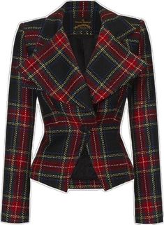 Blazer Ideas, Tartan Fashion, Checkered Blazer, Burns Night, Checkered Jacket, Vivienne Westwood Anglomania, Design Moda, Look Retro, Tartan Dress