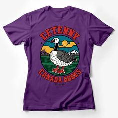 Vintage Style Canada Goose Graphic T-Shirt, Retro Canadian Wildlife Tee, Sun Mountains Nature Shirt Female T-Shirt Custom graphic T-Shirt.Customize your color Goose Graphic, State Park Camping, Canadian Wildlife, Retro Camping, Animal Graphic Tee, Nature Tees, Animal Print Shirts, Nature Shirts, Adventure Shirt