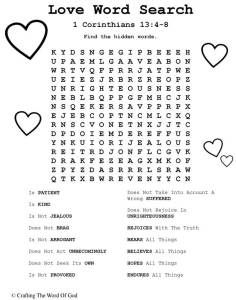 the word search for valentine's day is shown in black and white with hearts