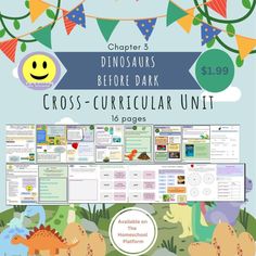 dinosaurs before dark cross - curicular unit for ages 3 and up with text