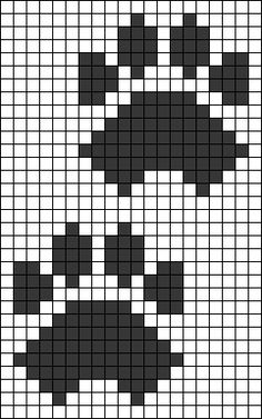 a cross stitch pattern with black and white squares in the shape of an angry cat