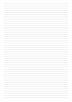 a white lined paper with lines on the bottom, and one line at the top