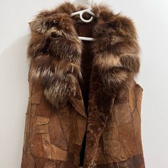 This Is A Authentic Fox Fur Vest Size L Fox Fur Vest, Fur Vest, Fox Fur, Tan Brown, Fur Coat, Fox, Jackets & Coats, Jackets For Women, Women Shopping