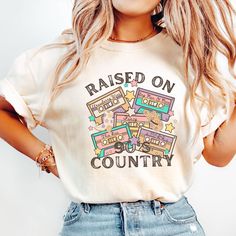 Comfort Colors® Raised on 90s Country Shirt,Country Tshirts for Woman Country Concert Tee, Retro 90's Country Shirt, Country Music Lover Shirt,Southern Farm Shirt, Greetings! *ABOUT OUR T-SHIRT QUALITY Skillfully printed with our state-of-the-art printing machine. Key Features of Comfort Colors 1717 Unisex Heavyweight Tee 6.1 oz./yd² (US), 10 oz/L yd (CA), 100% ring-spun cotton, 20 singles Soft ring-spun fabric dyed for a unique look Relaxed fit for ultimate comfort Topstitched, classic width, r Raised On 90s Country, 90s Country, Country Concerts, Country Concert, Country Shirts, Printing Machine, Concert Tees, Soft Ring, Retro 90s