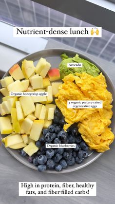 a plate with different types of food on it