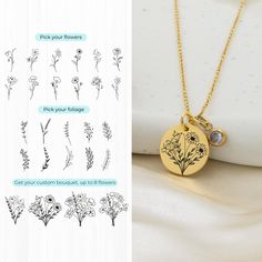 Capture the essence of birth and beauty with our custom birth flower necklace. Each delicate pendant features a unique floral design, representing the month of your or loved ones birth. Adorn yourself or gift this personalized treasure to celebrate life's special moments in a truly enchanting way. Birth flower pendant with birthstone: Flowers that will last forever.  ✅Disc Size: 16mm ✅Chain length: 40cm, 45cm and 50cm  ✅You can get up to 3 flowers on each side or custom text on the back ✅1 Birth Luxury Birth Flower Necklace Gift, Luxury Birth Flower Necklace As Gift, Cheap Birth Flower Pendant Jewelry, Cheap Round Birth Flower Charm Necklace, Affordable Round Charm Necklace With Birth Flower, Cheap Silver Necklaces With Birth Flower, Cheap Silver Necklace With Birth Flower, Affordable Mother's Day Flower Charm Necklace, Cheap Round Birth Flower Charm Necklaces