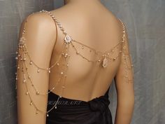 Rhinestone Shoulder Chain,bridal Shoulder Jewelry,wedding Shoulder Jewelry ,dress Jewelry,shoulder Jewelry - Etsy Dress With Body Chain, Shoulder Accessories, Matric Dress, Jewelry Dress, Shoulder Jewelry, Shoulder Necklace, First Anniversary, Belly Chain, Shoulder Chain