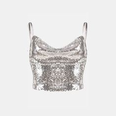 OW Collection SEQUIN Top Top 017 - Glitter Glitter Skirt, Silver Sequin Top, Sequin Material, Glitters Skirt, Fancy Tops, Glitter Top, Sequin Crop Top, Sequin Shirt, Workout Crop Top