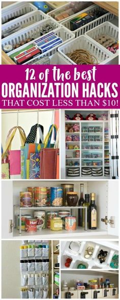 the best organization hacks that cost less than $ 10, including organized bins