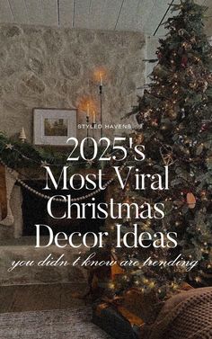 Love neutral holiday decor? We've hand-picked our very fav modern Christmas decor for 2025 - from Christmas tree ideas to Christmas mantles & Christmas tree ideas - this beautiful Christmas decor inspiration is too good to miss! SAVE to your Christmas decorations inspo board for later -- xx Bougie Christmas Aesthetic, Modern Christmas Tree Inspo Decorating Ideas, Antler Tree Christmas, Christmas 2025 Trends Decoration, Christmas Decor 2024-2025, Silver Decorated Christmas Trees, Real Tree Decorating Ideas, Ski Decorations Christmas, Christmas Tree No Ornaments