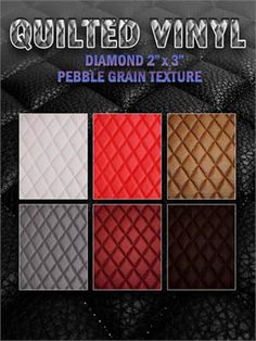 quilted vinyl diamond 2x3 pebble grain texture