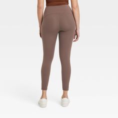 Complete your casual look with these High-Waisted Everyday Active 7/8 Leggings from A New Day™. Tailored in a skinny regular-fit silhouette, these high-rise leggings are made from a soft, stretchy jersey fabric that keeps you moving through your day in absolute comfort. Plus, they feature a high-rise cut with a full elastic waistband for a sculpted, figure-flattering look. Pair them with a simple T-shirt or sweatshirt, then add a pair of sneakers to complete your look. A New Day™: Style that goe Casual Compressive Everyday Bottoms, Compressive Leggings For Workwear, Casual Fitted Activewear For Work, Casual Compressive Pants For Fall, High Rise Activewear For Fall, High Waist Relaxed Fit Leggings, Black Leggins, Perfect Leggings, Simple T Shirt