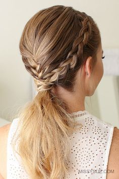 Easy Fall Hairstyles, French Fishtail Braid, Alex Gaboury, Half Braided Hairstyles, Dutch Braid Ponytail, French Fishtail, Missy Sue, Fun Hairstyles, Fishtail Braid Hairstyles