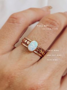 Opal Ring Simple, Stacking Rings Silver, Opal Meaning, Rings With Meaning, Opal Stone Ring, Opal Statement Ring, Gemstone Stacking Ring, Dot Ring, Silver Opal Ring