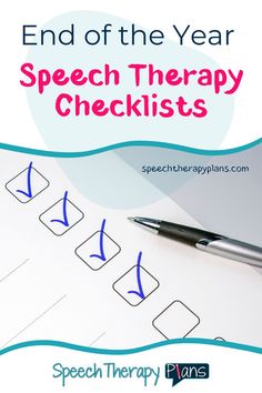 At the end of the school year do you find yourself scrambling for group therapy activities, trying to finish your data collection and finalize all of your IEP paperwork? If that is you, check out my end of the year, speech therapy checklists! This list of a few tasks will give you guidance for a couple of weekly activities to take you through the end of the school year without stress! | Speech Therapy Plans | End Of Year | Speech Therapy | SLP | Iep Meetings, Iep Goals, Speech Activities, Speech Language Pathologist