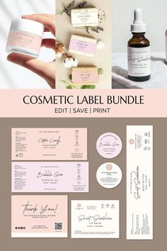 the cosmetic product label bundle is shown