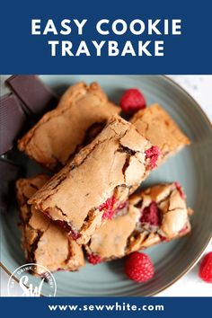 easy cookie tray with raspberry cookies and chocolate bars on the side text overlay says easy cookie tray tray