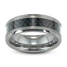 men's wedding band with carbon fiber inlay