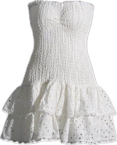 Sleeveless Broderie Anglaise Mini Dress, Sleeveless Broderie Anglaise Summer Dresses, Sleeveless Mini Dress With Broderie Anglaise For Beach, Sleeveless Broderie Anglaise Mini Dress For Beach, White Sleeveless Eyelet Mini Dress, Chic Sleeveless Mini Dress With Broderie Anglaise, Fitted Mini Dress With Broderie Anglaise For Beach, Summer Strapless Lace Dress, Chic Sleeveless Broderie Anglaise Mini Dress