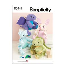 an image of stuffed animals on the cover of simplicity magazine, issue 1