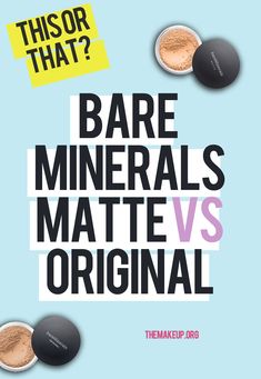 Bare Minerals Original vs. Matte: Hey guys, I guess you might be thinking this is pretty obvious right? Just recognize the type of face you have and bang. Bare Minerals Powder Foundation, Bare Minerals Powder, Bb Or Cc Cream, Type Of Face, Covering Acne, Bare Minerals Foundation, Bare Minerals Makeup, Types Of Foundation, Gloss Eyeshadow